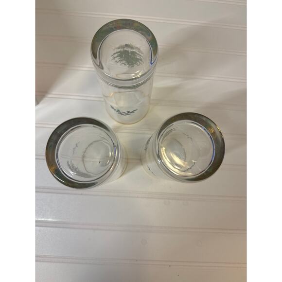 Spode Christmas Tree 15oz Highball Glasses Gold-Rimmed Elegant Holiday- SET OF 3 - Picture 6 of 9